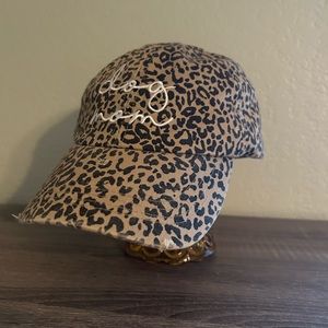 Dog mom leopard print baseball cap